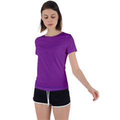 Dark Orchid - Back Circle Cutout Sports Tee by FashionLane