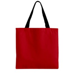 Flame Scarlet - Zipper Grocery Tote Bag by FashionLane