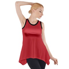 Flame Scarlet - Side Drop Tank Tunic by FashionLane