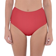 Flame Scarlet - Reversible High-waist Bikini Bottoms by FashionLane