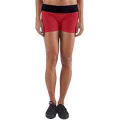 Flame Scarlet - Yoga Shorts by FashionLane