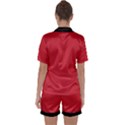 Flame Scarlet - Satin Short Sleeve Pyjamas Set View2