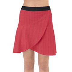 Flame Scarlet - Wrap Front Skirt by FashionLane