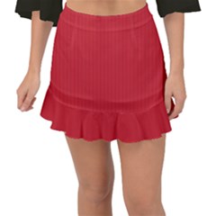 Flame Scarlet - Fishtail Mini Chiffon Skirt by FashionLane