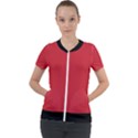 Flame Scarlet - Short Sleeve Zip Up Jacket View1