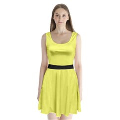 Laser Lemon - Split Back Mini Dress  by FashionLane