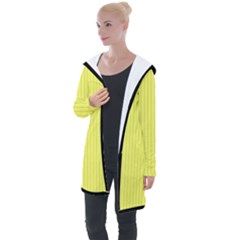 Laser Lemon - Longline Hooded Cardigan by FashionLane