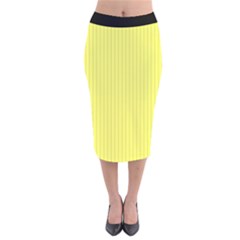 Laser Lemon - Velvet Midi Pencil Skirt by FashionLane