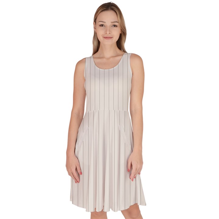 Coconut Milk - Knee Length Skater Dress With Pockets