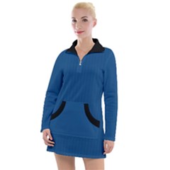 Classic Blue - Women s Long Sleeve Casual Dress by FashionLane