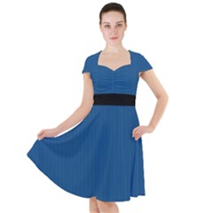 Classic Blue - Cap Sleeve Midi Dress by FashionLane