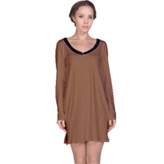 Caramel Cafe Brown - Long Sleeve Nightdress by FashionLane