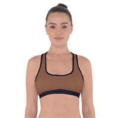 Caramel Cafe Brown - Cross Back Sports Bra by FashionLane