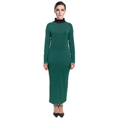 Christmas Green - Turtleneck Maxi Dress