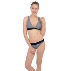 Battleship Grey - Classic Banded Bikini Set 