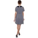 Battleship Grey - Short Sleeve Shoulder Cut Out Dress  View2