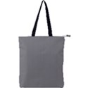 Battleship Grey - Double Zip Up Tote Bag View1