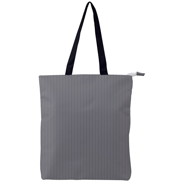 Battleship Grey - Double Zip Up Tote Bag