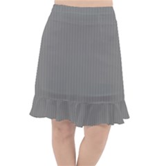 Battleship Grey - Fishtail Chiffon Skirt by FashionLane