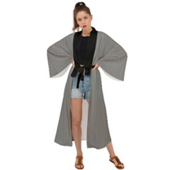 Battleship Grey - Maxi Kimono by FashionLane