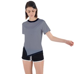 Battleship Grey - Asymmetrical Short Sleeve Sports Tee by FashionLane