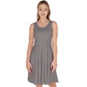 Battleship Grey - Knee Length Skater Dress With Pockets View1