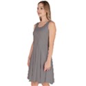 Battleship Grey - Knee Length Skater Dress With Pockets View2