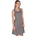 Battleship Grey - Knee Length Skater Dress With Pockets View3