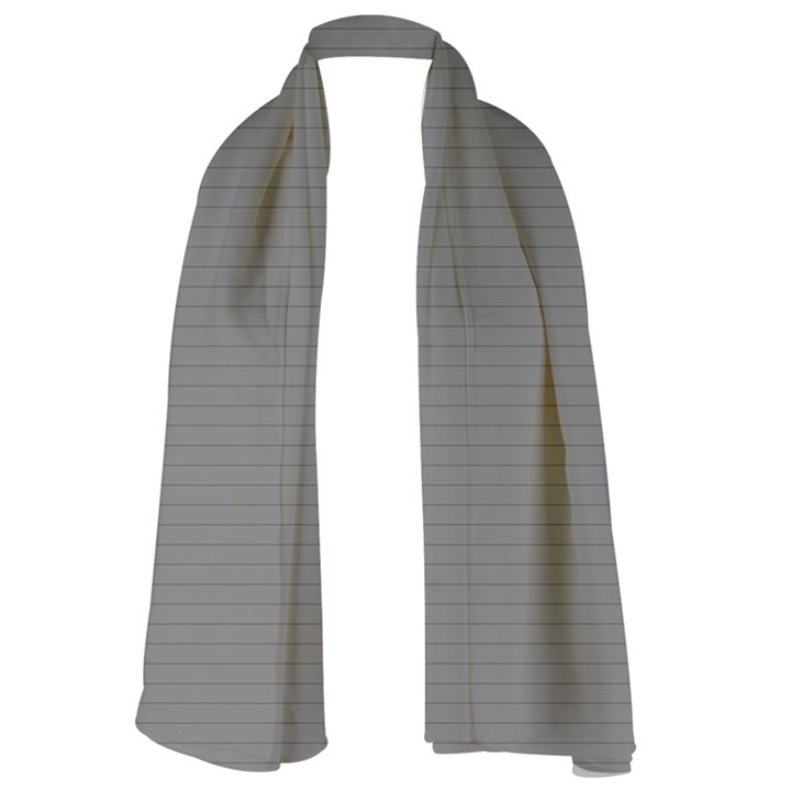 Battleship Grey - Long Sheer Chiffon Scarf 