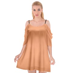 Cantaloupe Orange - Cutout Spaghetti Strap Chiffon Dress by FashionLane