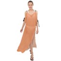 Cantaloupe Orange - Maxi Chiffon Cover Up Dress View1