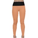 Cantaloupe Orange - Lightweight Velour Classic Yoga Leggings View1