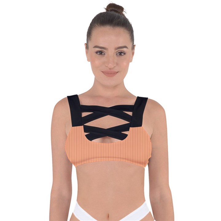 Cantaloupe Orange - Bandaged Up Bikini Top