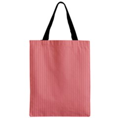 Candlelight Peach - Zipper Classic Tote Bag by FashionLane