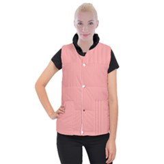 Candlelight Peach - Women s Button Up Vest by FashionLane