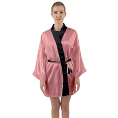 Candlelight Peach - Long Sleeve Satin Kimono by FashionLane