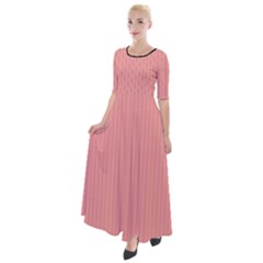 Candlelight Peach - Half Sleeves Maxi Dress by FashionLane