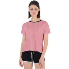 Candlelight Peach - Open Back Sport Tee by FashionLane