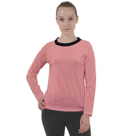 Candlelight Peach - Women s Long Sleeve Raglan Tee by FashionLane