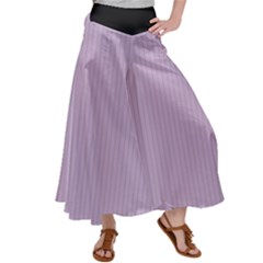 Wisteria Purple - Satin Palazzo Pants by FashionLane