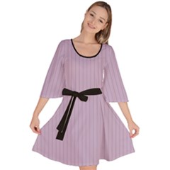 Wisteria Purple - Velour Kimono Dress by FashionLane