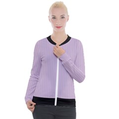 Wisteria Purple - Casual Zip Up Jacket by FashionLane