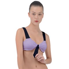 Wisteria Purple - Front Tie Bikini Top by FashionLane