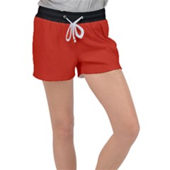 Christmas Red - Velour Lounge Shorts by FashionLane