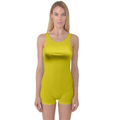 Citrine Yellow - One Piece Boyleg Swimsuit by FashionLane