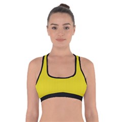 Citrine Yellow - Cross Back Sports Bra by FashionLane