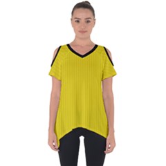 Citrine Yellow - Cut Out Side Drop Tee by FashionLane