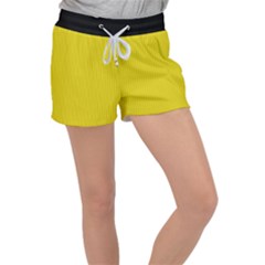 Citrine Yellow - Velour Lounge Shorts by FashionLane