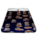 Little Fox - Navy - by LaRenard Fitted Sheet (King Size) View1