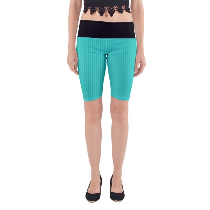 Turquoise - Yoga Cropped Leggings